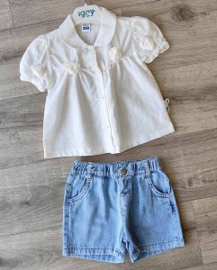 Костюм Iggy "Розочки" белый, девочка 9-12-18-24 месяцев