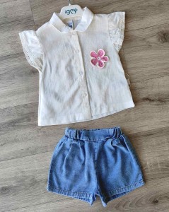 Костюм Iggy "Ромашка" белый, девочка 9-12-18-24 месяцев