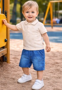 Костюм Iggy "Оригами" бежевый, мальчик 9-12-18-24 месяцев