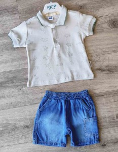 Костюм Iggy "Оригами" зеленый, мальчик 9-12-18-24 месяцев