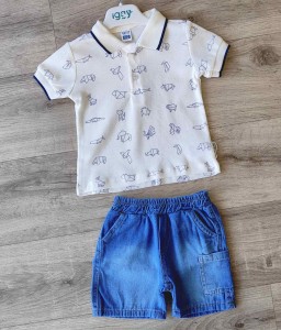 Костюм Iggy "Оригами" молочный, мальчик 9-12-18-24 месяцев