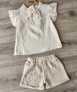 Костюм Bebico "Ромашка+роза" бежевый, девочка 9-12-18-24 месяцев