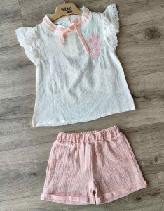 Костюм Bebico "Ромашка+роза" молочный, девочка 9-12-18-24 месяцев