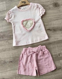 Костюм Bebico "Сердце" розовый, девочка 9-12-18-24 месяцев