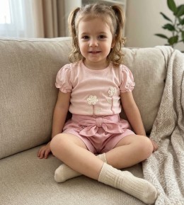 Костюм Bebico "Ромашки" розовый, девочка 9-12-18-24 месяцев