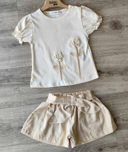 Костюм Bebico "Ромашки" бежевый, девочка 9-12-18-24 месяцев