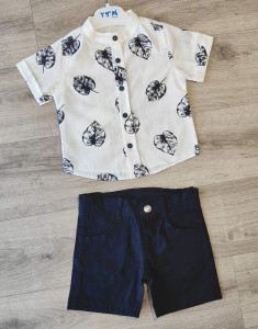 Костюм Y.T.M "Листочки" синий(темный), мальчик 1-2-3-4 лет