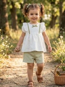 Костюм Bebico "Бантик" молочний, дівчинка 9-12-18-24 місяців