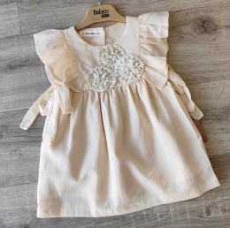 Костюм Bebico "Рюши+ромашки" персиковый, девочка 9-12-18-24 месяцев