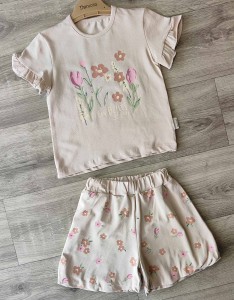 Костюм Durucan Bebe «Beltes flevrs» бежевый, девочка 2-3-4-5 лет