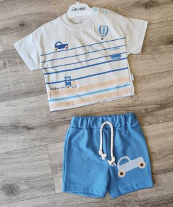 Костюм Flamindo «Baby hi» синій, хлопчик 6-9-12-18 місяців