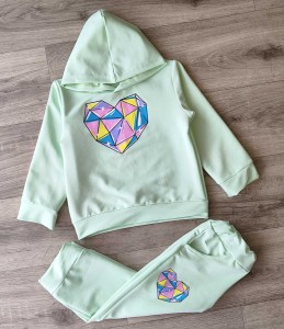 Костюм «Діамант» зелений (м'ятний/бірюзовий), дівчинка 3-5-7-9 років