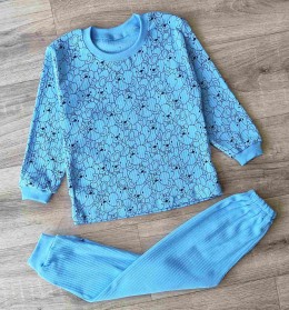 Пижама "Медвежата" синий, мальчик 2-3-4-5-6 лет