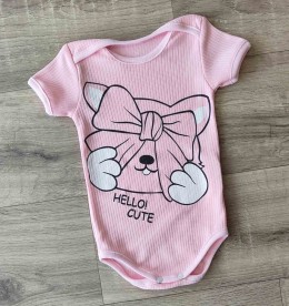 Боди "Hello'', девочка, розовый 3-6-9-12 месяцев