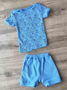 Костюм "Медвежонок" синий, мальчик 6-9-12 месяцев