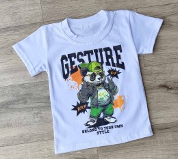 Футболка "Gesture" белый, мальчик 1,5-3-5-7-9  лет
