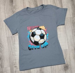 Футболка "Never" серый, мальчик 1,5-3-5-7-9  лет