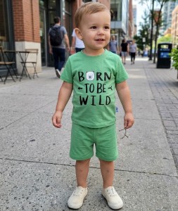 Костюм MYS «Born» зеленый, мальчик 6-9-12-24 месяцев