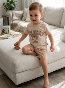 Костюм MYS «Einsight» бежевый, мальчик 6-9-12-24 месяцев