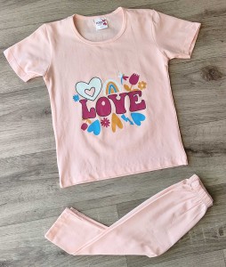 Костюм  Foxx Kids '''Love'' персиковый, девочка 3-4-5-6 года