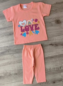 Костюм  Foxx Kids '''Love'' кораловый, девочка 3-4-5-6 года