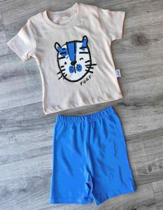 Костюм MYS «Roar» синий, мальчик 6-9-12-24 месяцев