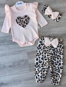 Комплект Murat Baby "Сердечко Лео" пресиковый, девочка 0-3-6-9  месяцев