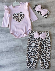 Комплект Murat Baby "Сердечко Лео" фиолетовый(сиреневый), девочка 0-3-6-9  месяцев