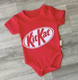 Боди Mammy&Daddy "KitKat" красный, унисекс 0-3-6-9-12 месяцев