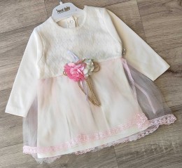 Платье "Цветочки" розовый, девочка 6-9-12-18 месяцев