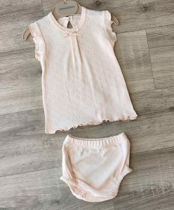 Комплект Mammy&Daddy "Однотонный" персиковый, девочка 0-3-6-9  месяцев