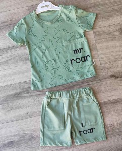 Костюм Minitix "Roar" зелений, хлопчик 9-12-18-24 місяців