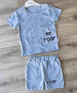 Костюм Minitix "Roar" блакитний, хлопчик 9-12-18-24 місяців
