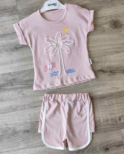 Костюм Minitix "Пальма" розовый(пудра), девочка 9-12-18-24 месяцев