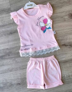Костюм Minitix "Love flowers" рожевий, дівчинка 9-12-18-24 місяців