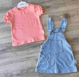 Сарафан Baby Buu " Ромашка" кораловый, 6-9-12-18 месяцев