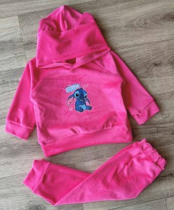 Костюм «Stitch» малиновый, девочка 9-18мес-3-5 лет