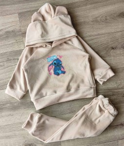 Костюм «Stitch» бежевый, девочка 9-18мес-3-5 лет