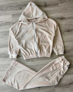 Костюм "Велюр" бежевий, дівчинка 6-7-8-9-10-11 років