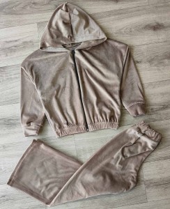 Костюм "Велюр" коричневий, дівчинка 6-7-8-9-10-11 років