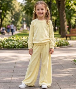 Костюм "Велюр" жовтий, дівчинка 3-5-7-9 років