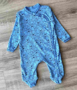 Чоловічок "Ведмедики" блакитний, хлопчик 0-3-6-9 місяців