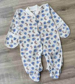 Человечек «Ёжики» молочный, мальчик 0-3 месяцев