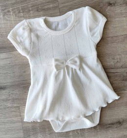 Боди-платье "Однотонный" молочный, девочка 3-6 месяцев