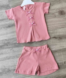 Костюм My Bella «Бантики» коричневый(терракотовый), девочка 6-9-12-18 месяцев