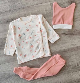 Комплект Baby Can «Цветочки» коричневый(терракотовый), девочка 0 месяцев