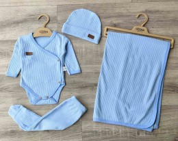 Комплект Uko Baby «Однотонный» голубой, мальчик 3 месяцев