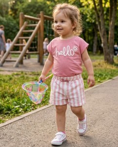 Костюм My Bella «Hello» коричневый(терракотовый), девочка 6-9-12-18 месяцев