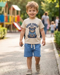 Костюм Iray kids "Good vibes" голубой(бледный), мальчик 3-5-7-9 лет