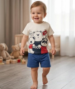 Костюм Deco "Панда+коала" молочный, мальчик 9-12-18-24 месяцев